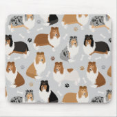 Rough Collie Paws and Bones Mouse Pad Mousepad (Vorne)