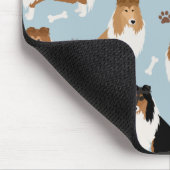 Rough Collie Paws and Bones Mousepad (Ecke)