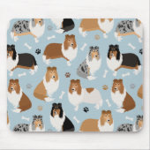 Rough Collie Paws and Bones Mousepad (Vorne)