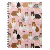 Rough Collie Paws and Bones Notebook Notizblock (Vorderseite)