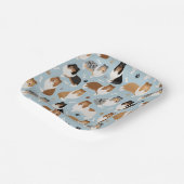 Rough Collie Paws and Bones Paper Tellers Pappteller (Gewinkelt)