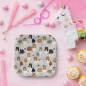 Rough Collie Paws and Bones Pappteller (Party)