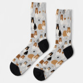 Rough Collie Paws and Bones Socks Socken (Linkes Detail)
