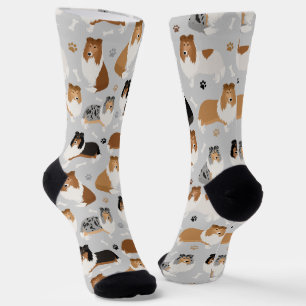 Rough Collie Paws and Bones Socks Socken