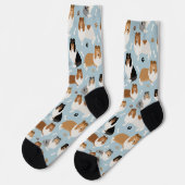 Rough Collie Paws and Bones Socks Socken (Linkes Detail)