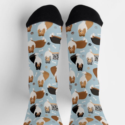 Rough Collie Paws and Bones Socks Socken (Oben)