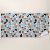 Rough Collie Paws and Bones Strandtuch (Vorderseite)