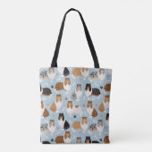 Rough Collie Paws and Bones Tasche (Rückseite)