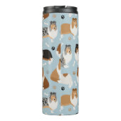 Rough Collie Paws and Bones Thermal Tumbler Thermosbecher (Rückseite)