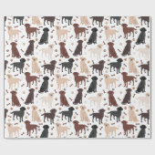 Rough Collie Paws and Bones Wrapping Paper Geschenkpapier (Flach)
