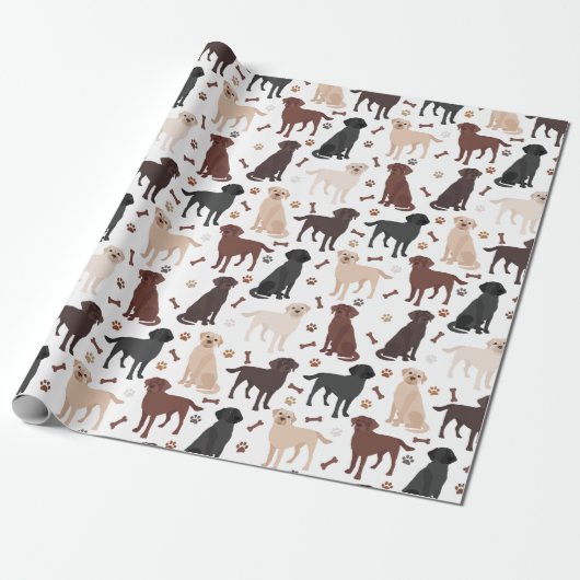 Rough Collie Paws and Bones Wrapping Paper Geschenkpapier (Ungerollt)