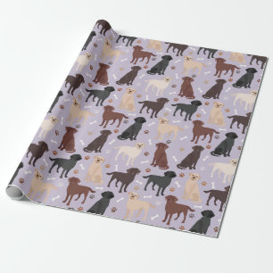 Rough Collie Paws and Bones Wrapping Paper Geschenkpapier