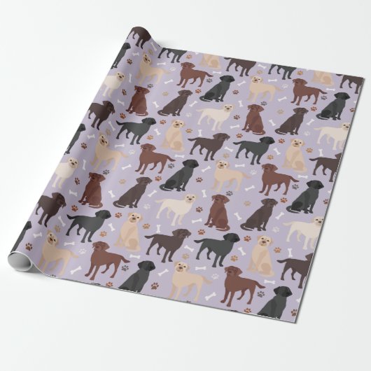 Rough Collie Paws and Bones Wrapping Paper Geschenkpapier (Ungerollt)