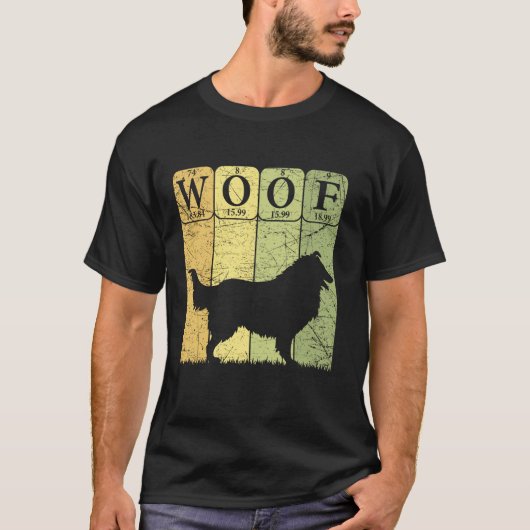 Rough Collie Periodic Table Elements Rough Collie T-Shirt (Vorderseite)