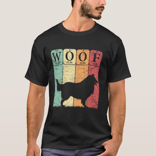 Rough Collie Periodic Table Elements Rough Collie T-Shirt (Vorderseite)