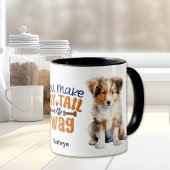 Rough Collie Puppy Dog Du machst meinen Schwanz Wa Tasse