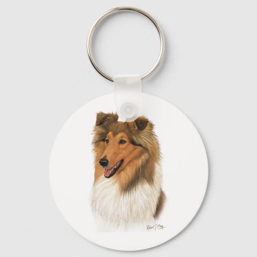Rough Collie Schlüsselanhänger (Vorderseite)