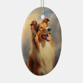 Rough collie / Scottish collie Keramik Ornament (Rechts)