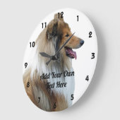 Rough Collie Sheep Dog Große Wanduhr (Winkel)