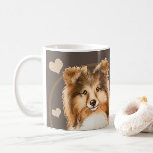 Rough Collie Sheltie Dog jeden Snack, den Sie mach Kaffeetasse