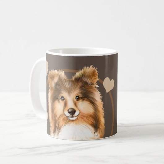 Rough Collie Sheltie Dog jeden Snack, den Sie mach Kaffeetasse (Vorderseite Links)