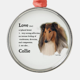 Rough Collie Siehe auch Ornament Aus Metall