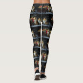 Rough Collie Snowy Sleigh Weihnachtsdekor Leggings (Rückseite)