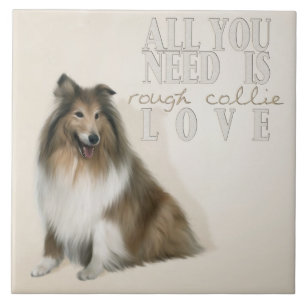 Rough Collie tile Fliese
