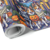 Rough Collie Trick-or-Treating Halloween Costumes Geschenkpapier (Rolleneckpunkt)