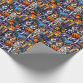 Rough Collie Trick-or-Treating Halloween Costumes Geschenkpapier (Ecke)