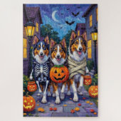 Rough Collie Trick-or-Treating Halloween Costumes Puzzle (Vertikal)