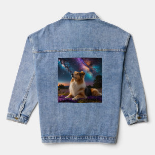 Rough Collie Under the Stars Jeansjacke