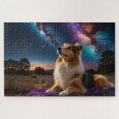 Rough Collie Under the Stars Puzzle (Horizontal)