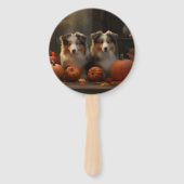 Rough Collie Welpe Autumn Delight Pumpen Fächer (Vorderseite)