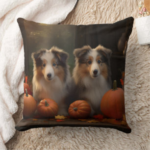 Rough Collie Welpe Autumn Delight Pumpen Kissen