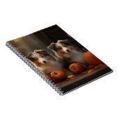 Rough Collie Welpe Autumn Delight Pumpen Notizblock (Rechte Seite)