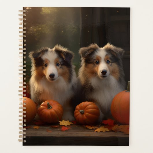 Rough Collie Welpe Autumn Delight Pumpen Planer (Vorderseite)