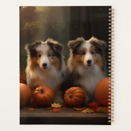 Rough Collie Welpe Autumn Delight Pumpen Planer (Rückseite)