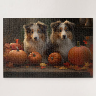 Rough Collie Welpe Autumn Delight Pumpen Puzzle