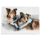 Rough Collieses Große Geschenktüte (Vorderseite)