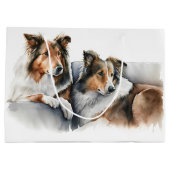 Rough Collieses Große Geschenktüte (Rückseite)