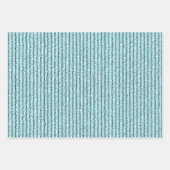 Rough Corduroy Streifen in Bright Aqua Geschenkpapier Set (Vorderseite 2)