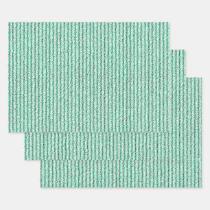 Rough Corduroy Streifen in grüner Leafy Geschenkpapier Set