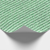 Rough Corduroy Streifen in Lime Green Geschenkpapier (Ecke)