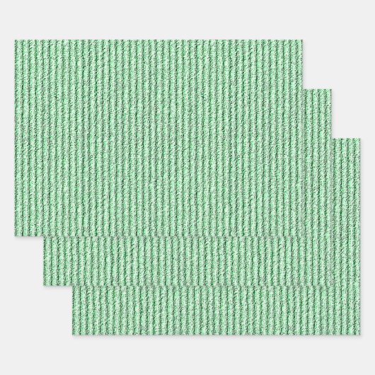 Rough Corduroy Streifen in Lime Green Geschenkpapier Set (Set)