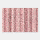 Rough Corduroy Streifen in Peach Apricot Geschenkpapier Set (Vorderseite 2)