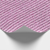 Rough Corduroy Streifen in warm rosa Geschenkpapier (Ecke)