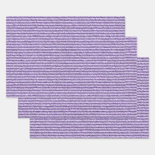Rough Corduroy Stripes in Lilac Lavender Geschenkpapier Set