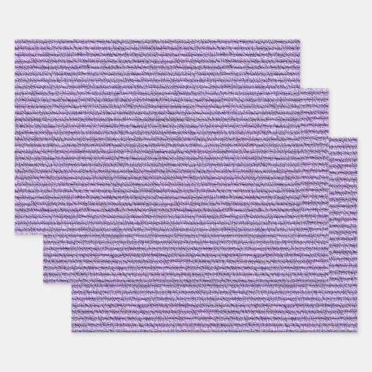 Rough Corduroy Stripes in Lilac Lavender Geschenkpapier Set (Set)
