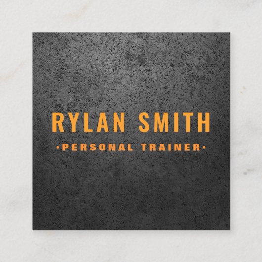 Rough dunkel mutig männlich modernen quadratische visitenkarte (Vorderseite)
